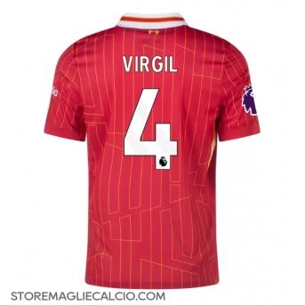 Liverpool Virgil van Dijk #4 Maglia Gara Casa Repliche 2024-25 Maniche Corte